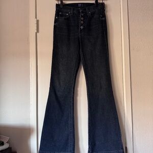GAP High Rise Button Fly Flare Jeans Sz 0/25R
